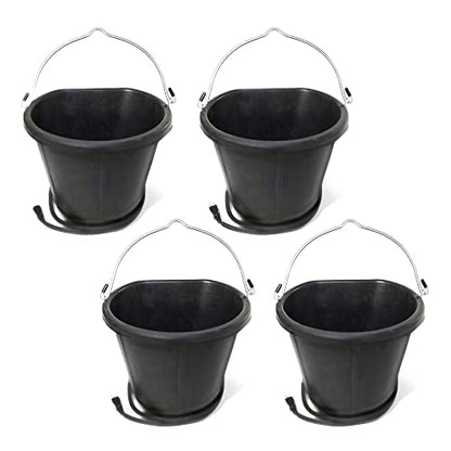 Farm Innovators FB-15R 4.5 Gallon Rubber 90 Watt Heated Bucket w/Built in Thermostat to Resist Cold (4 Pack) - color: 4.5 Gallon, size: 4 Pack