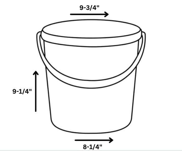 House Naturals 2 Gallon Food Grade, BPA Free, Made in USA Bucket with Screw On Lid (Pack of 3)