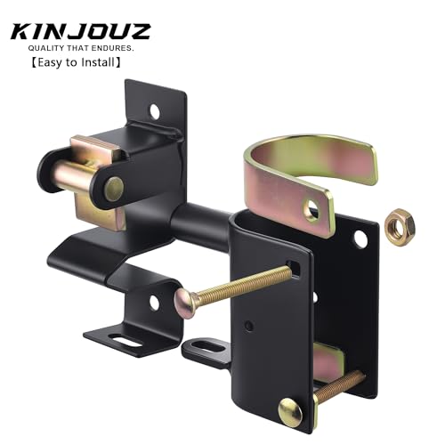 Heavy Duty One Way Farm Gate Latch - Lockable Fence Gate Latch for Metal Tube Gates, Livestock Cattle, Horse Corrals, Ranches, Pastures, Pet Cages & Fences, 1 Pack