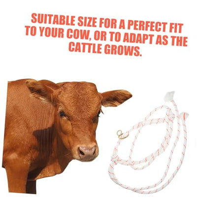 Cattle Halter Portable Braided Rope Halter for Livestock Durable Cattle Supplies Easy to Use and Wear Resistant for Outdoor Traction Fit for Growing
