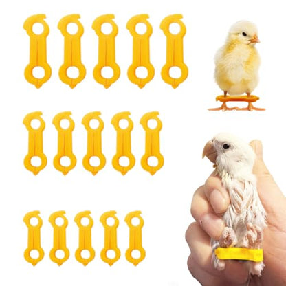 15pcs Baby Chicken Parrot Splay Leg Hobbles,Poultry Leg Bands for Newborn Spraddle Leg of Chick、Quails、Ducks、Bird Parrot of 1 to 3 Days Newly Hatched,3 Sizes