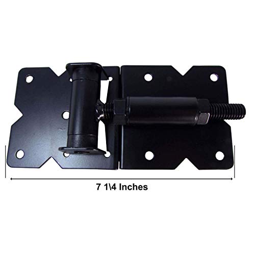 Vinyl Fence Hardware Kit - Black Gate Hinges & Latch for PVC Fencing - size: Black - Each