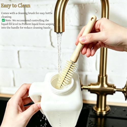 Baby Lamb Feeding Bottle 2pcs 800ml Hanging Goat Feeder Bottles with Scale and Cleaning Brush Plastic Nursing Bottle for Lamb Goat Fawns Piglet Kitten Puppy Baby Goat Supplies