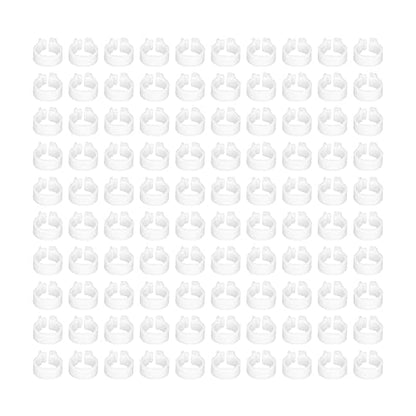 Omabeta 100PCS Reusable 8mm Pigeons Identification Leg Rings for Easy Dovecot Management and Marking, Lightweight Plastic Bands for Poultry Supplies (White) - color: White