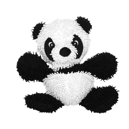 MIGHTY- Microfiber Ball Panda – Made with Squeaker Balls and Minimal Stuffing. Strong & Tough. Interactive Play Dog Toy. Machine Washable & Floats. | Multiple Layers & Reinforced Seams , Washable and Floats , Mighty® Construction - color: Black White Pand