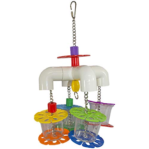 Mobile Forager - Durable Fun Treat Foraging Cage Accessory Toy - Sugar Gliders, Squirrels, Chinchillas, Prairie Dogs, Degus, Opossums, Marmosets, Monkeys, Parrots, Birds, Rats, Hamsters & Gerbils