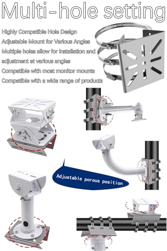 Stainless Steel Surveillance Camera Mounting Bracket, Pole Bracket, Camera Housing Bracket, No Drilling Required, Adjustable, Easy Installation, Surveillance Camera, Cylindrical Bracket (304-2) - color: 304-2
