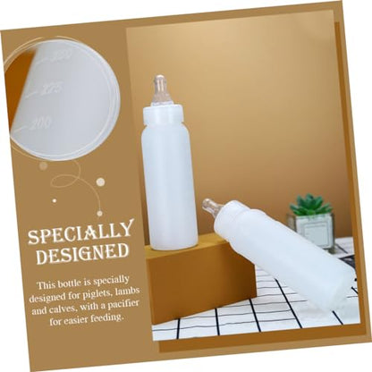 GALPADA Portable 250ml Pig Milk Feeding Bottle for Piglets and Lambs Silicone Teat Lid Small Animal Supplies for Easy Nursing