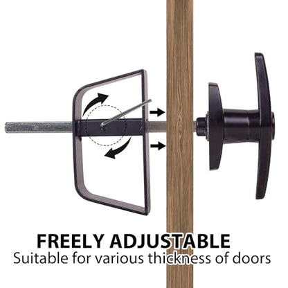 5-1/2" T-Handle Lock kit-Hurrikom Shed Door Latch with 5 Keys, 5-1/2" Stem Shed T-Handle Lock Kit for Sheds Doors, Playhouses, Chicken Coops,Camper, RV, Garage Door(Black) - size: 5.5 inch