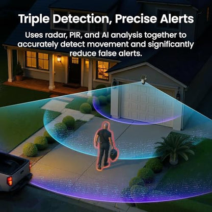 aosu T2 Ultra 4K Security Cameras Wireless Outdoor, 2 Cam Kit, Smart Home Security System with TrueColor Night Vision, AI Recognition & 360° Motion Tracking, Solar Power, Expandable 1TB Local Storage - style: 2-Cam Kit