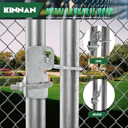 1-3/8" Kennel Gate Latch,KINNAN Butterfly Gate latches,Chain Link Fence Gate Latch Lock for Dog Kennels with Padlock Hole,Kennel Panels from 1-3/8'' to 1-3/8" Kennel Gate Frame 1 PCS - size: 1-3/8 1Pcs