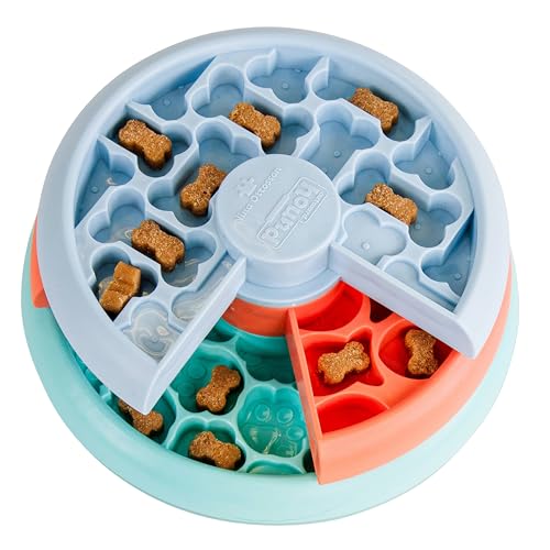 Outward Hound by Nina Ottosson Lickin’ Layers Small 3-in-1 Dog Puzzle Feeder, Lick Mat & Slow Bowl – Puppy Enrichment Toy for Small Dogs, Dishwasher Safe - color: Puppy Lickin' Layers (Blue, Green, Orange)