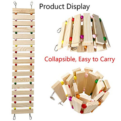 Chicken Coop Toy Chicken Toys for Hens Natural Wood Chicken Ladder Chicken Swing Chicken Perch for Birds Poultry Rooster Chicks L - size: L