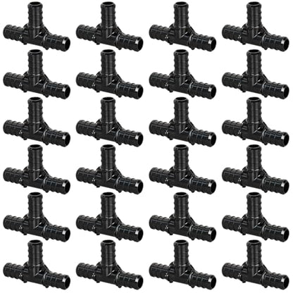 1/2" Poly PPSU Barb Crimp PEX Fitting, 25pcs PEX Tee Fittings, No Lead - size: 1/2" Tee, 25pcs
