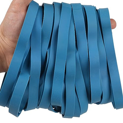 AIWOQI Rubber Bands Size#107 Heavy Duty Big Wide rubber band 30PCS Elastic Bands for Office Supply Trash Can File Folders Litter Box Rubber Bands (Blue) - color: Blue