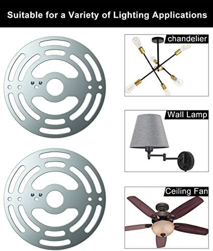 Qc Universal Light Crossbar - 4 Inches Light Fixture Mounting Bracket with Ground Screw and Acorn Cap Nuts for Mount Wall Light, Close to Ceiling Light (2 Pack) - size: size-2