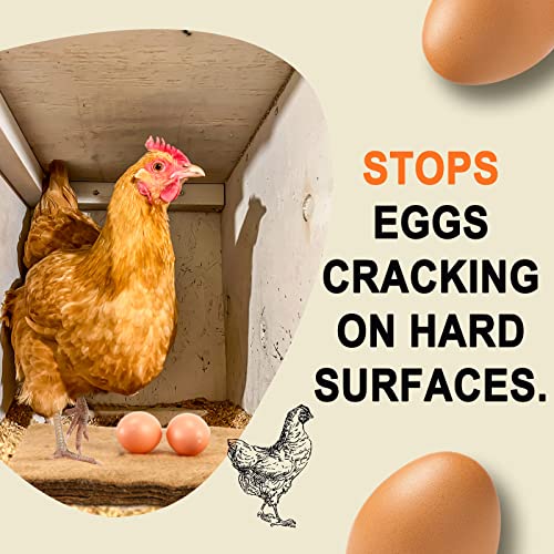 Aoriher 24 Pack Natural Hemp Chicken Nesting Pads Reusable Hens Bedding Mats Chicken Nesting Box Liners for Hen Laying Eggs, Coop Pet Garden Lawn Indoor Outdoor, 11.8 x 11.8 Inches