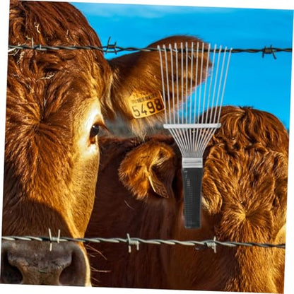 UKCOCO 2Pcs Horsehair Grooming Brush Ergonomic Hair Removal Tool for Cashmere Fabrics Lightweight Easy to Use Livestock Shedding Comb for Clothes Travel