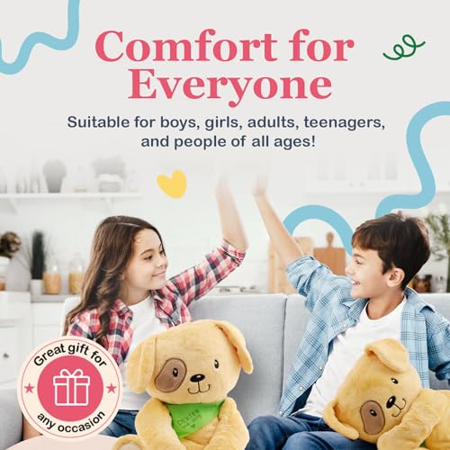 Lilly's Love Weighted Stuffed Animals for Adults & Kids — 5lb Calming Dog Plush for Anxiety, ADHD & Sensory | Machine Washable Weighted Stuffed Animal w/Removable Insert | Dexter The Dog - color: Dog