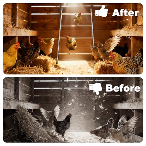 Chicken Perch for Coop, 41" W x 55" L, Chicken Roosting Bars, Toys Roost Ladder for Backyard Poultry, Funny Chicken Coop Accessories - size: 41.5"L x 1.5"W x 56.0"H, style: Perch Only