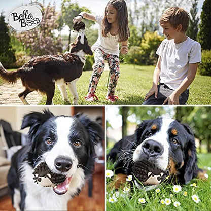 Bella Boo Pets Interactive Dog Toy for Strong Chewers - Freddy The Hedgehog All-in-One Treat Ball + Food Dispensing Slow Feeder Dog IQ Puzzle + Dental Chew Toy for Medium and Large Breed Dogs (Brown) - color: Brown