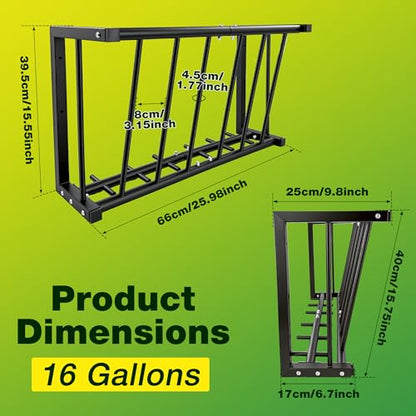 Loyala Hay Feeder, Heavy Duty Wall Mount Hay Rack with 16 Gallon Capacity, 26'' Long Livestock Hay Feeder for Sheep, Goats, Horses Indoor Outdoor Uses