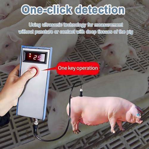 Livestock Fat Thickness Gauge, Cattle Backfat Measuring Tool, Testing Instrument, Home or Commercial Veterinary Equipment