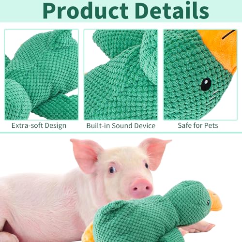 Pig Toy - Toys for Pigs, Duck Squeaky Pig Toy - Calming Duck Toys for Mini Pigs, Interactive Pig Chew Plush Enrichment Ducks for Pet Pigs Supplies to Keep Them Busy