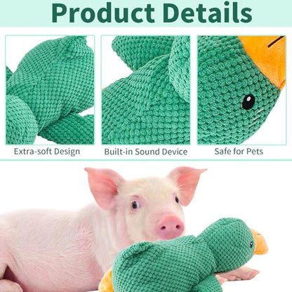 Pig Toy - Toys for Pigs, Duck Squeaky Pig Toy - Calming Duck Toys for Mini Pigs, Interactive Pig Chew Plush Enrichment Ducks for Pet Pigs Supplies to Keep Them Busy