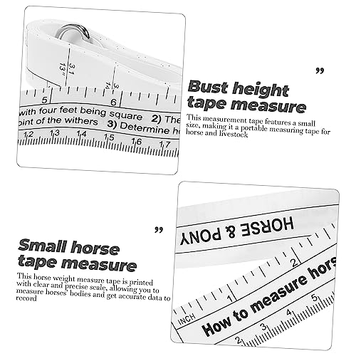 Abaodam Professional Flexible Horse Measuring Tape Accurate Weight and Height Measurement Tool for Livestock Cattle Goats and Sheep