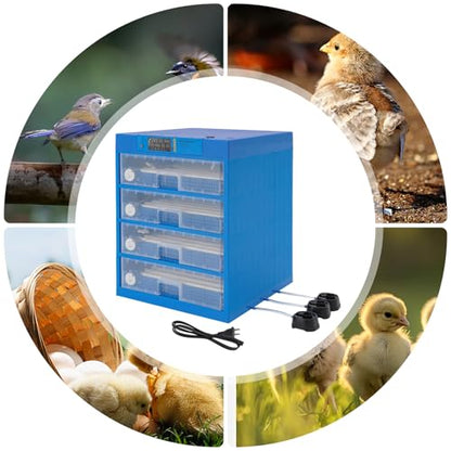 256 Egg Capacity Incubator, Poultry Hatching Incubator with Led Display, Auto Egg Turning Humidity Control Tabletop Hatchery Machine for Chicken Duck Quail Goose Eggs