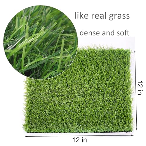 Hamiledyi 12 Pcs Chicken Nesting Box Pads Artificial Grass Rug Carpet Synthetic Turf Mat Nest Box Bedding for Chicken Coop Pet Garden Lawn Indoor Outdoor（12"x12"） - size: 12 Pcs Green