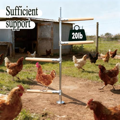 4 pcs Chicken Roosting Bars Single Wooden Pole, Chicken Supplies For Coop,Chicken Coop Simple Accessories,Angle-Adjustable Chicken Coop Toys,Birds Training Platform For Cockatiels Lovebirds And Parrot
