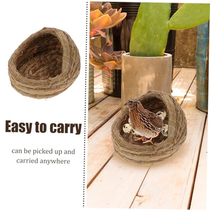 2pcs Straw Woven Chicken Nesting Boxes Pad for Laying Hens Coop House Private Sleeping Bed for Chicks