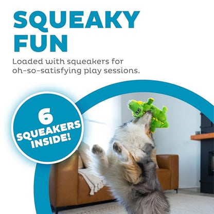 Outward Hound Squeaker Matz Plush Gator Dog Toy, Small - size: Small (Pack of 1)