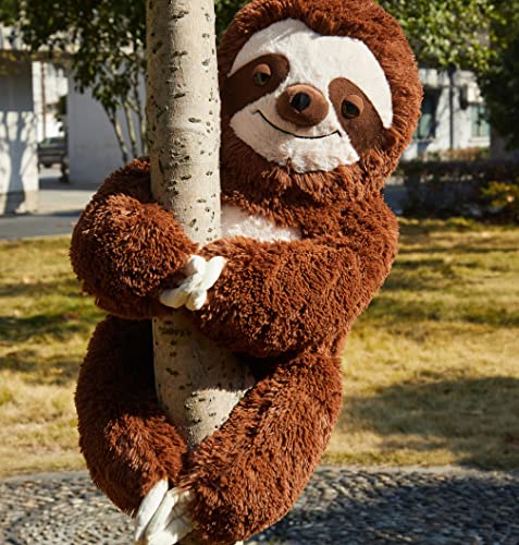 IKASA Giant Sloth Stuffed Animal Hanging Three Toed 30" Plush Toy,Large Big Jumbo Soft Toys,Huge Size Cute Fluffy Plushy Plushie,Gifts for Kids - style: Sloth