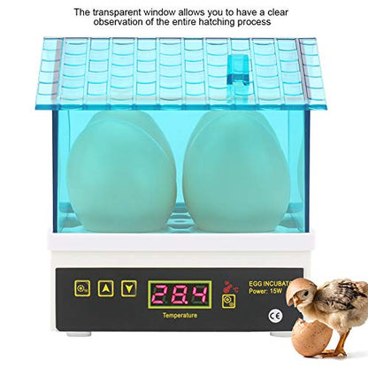 Automatic Temperature Control Incubator, Liquid Crystal Digital Display Incubator for Chicken Quail Experiment with 4 Sheets Humidity Maintenance Home Use for Children Education (Us Plug 110V)