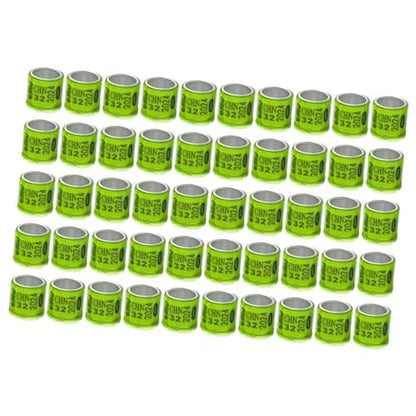 50 Pieces Pigeon Leg Rings Bird Aluminum Identification Clips Numbered Training Bands Reusable Suitable for Pigeon Flock