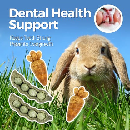 TEEWY 4PCS Guinea Pig Toys, Prevent Teeth Overgrowth, Natural Vegetables and Timothy Grass, Hamster Chew Toys, Chinchilla Toy, Peapod and Carrot Chew Toy Set - style: 4PCS-Peapod and Carrot