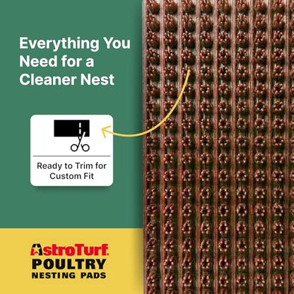 HenGear Chicken Nesting Pads, Astroturf NXT v5.2 Nesting Pads for Chicken Coop, Washable and Reusable Bedding for Clean Egg Collection, Comfortable Laying Surface for Chickens, Small - size: Small