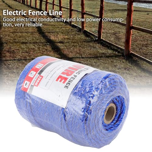 Electric Fence Wire, 6 Strand Stainless Steel 200M Poly Wire Electric Fencing Wire, Durable Polywire Electric Fence for Livestock(MLD-040F) - color: 040F