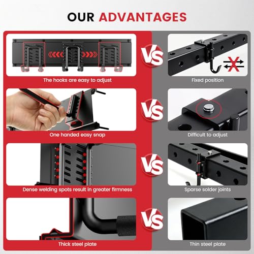 ENJOYWOOD Garage Tool Organizer Wall Mount 1380 lbs Load Capacity 99 Inch Heavy Duty Modular Storage System with 6 Panels and 18 Hooks for Garden Tool Storage - size: 99in | 6Panels + 18Hooks