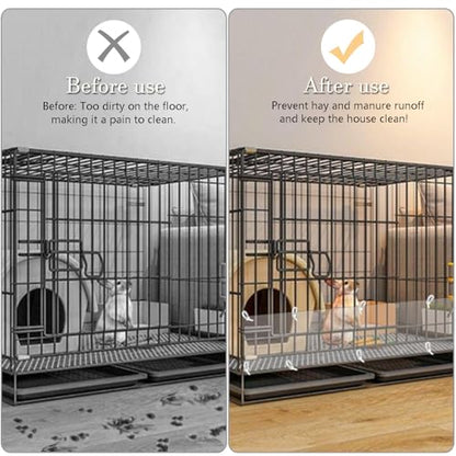 Pet Cage Liner Protection, Rabbit Cage Plastic Panels, 18 PCS Cage Urine Guard for Rabbit, Guinea Pig, Hamster, Hedgehog, Chinchilla, Ferret, Bunny - Transparent, 11.8"x5.9" - size: 18PCS,11.8"x5.9"