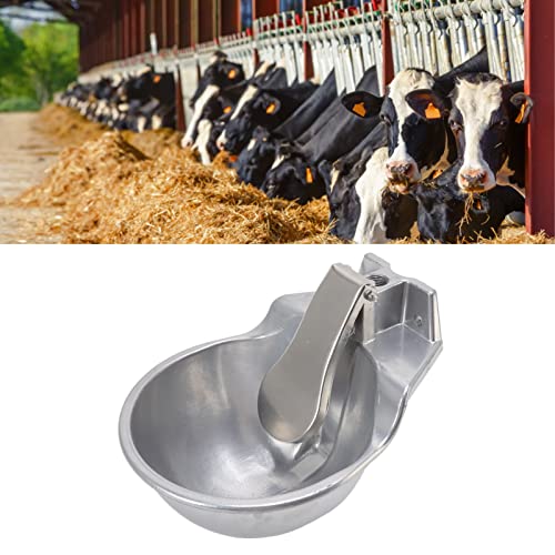 CDQL Automatic Livestock Drinking Bowl Farm Animals Waterer Extra Large Livestock Push Paddle Automatic Metal Waterer Aluminium Alloy Thickened Drinking Sink for Horse Cattle Sheep Dog