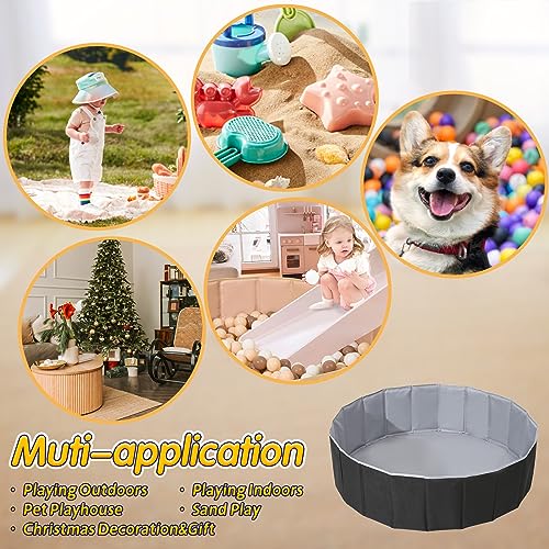 Ball Pit for Toddlers Babies Dogs Cats Iinfant Children, Foldable Ball Pits Play Tent, Crawl Playpen Ball Pool with Storage Bag, Surprise for Boys Girls Festival (Balls Not Included), Black - color: Black