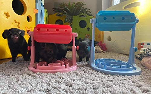 Pet Training Toy Slow Roller Feeder Game (Pink) - color: Pink