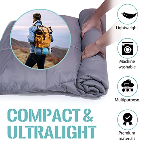 Outdoor Puffy Camping Blanket, Lightweight Down Alternative Puffy Printed Camping Large Ultra Warm Hammock Top Quilt Waterproof Blanket for Traveling Picnic Beach Party Cold Weather (Arizona Fade) - color: Arizona Fade