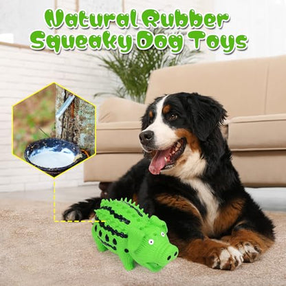 Squeaky Dog Toy Pig, Watermelon-Shaped Pig Dog Toys that Oinks, Natural Latex Dog Toys for Medium Large Dogs Pet Interactive Grunting Pig Dog Toys - color: Green