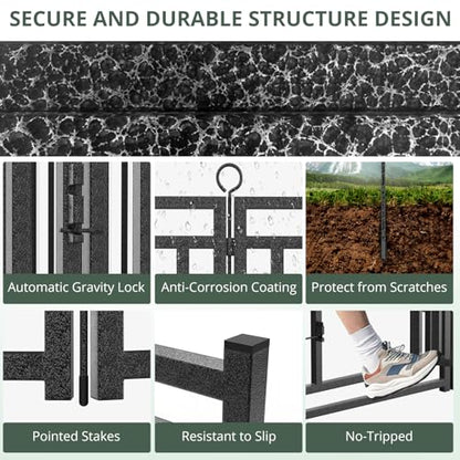 Dog Fence Outdoor Indoor, 40" Inch Height 32 Panels Dog Playpen for Large/Medium/Small Dogs Metal Dog Pen for Yard Camping and RV | Black-Silver,Patented - size: 40" height, style: 32 Panels