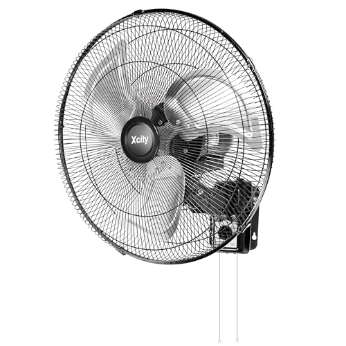 Xcity Wall Mount Fan 18", 3-Speed, Oscillating New Model | 4250 CFM, Heavy-duty Metal Blade , The New Model Features a More Powerful Motor and Has a Lifespan of 50,000 Hours. - size: 18'' Oscillating Pro